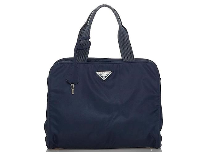 Prada Tessuto Dome Bag azul Nylon  ref.661796
