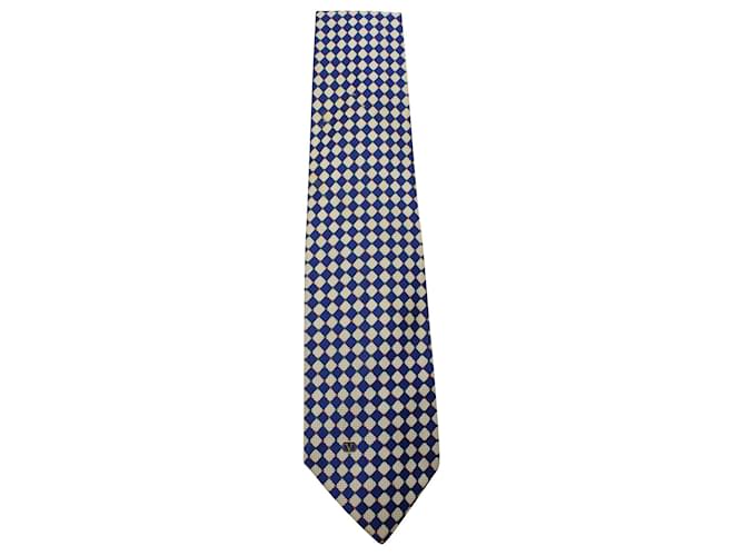 Valentino Cravate Imprimée Bleue Soie  ref.661828