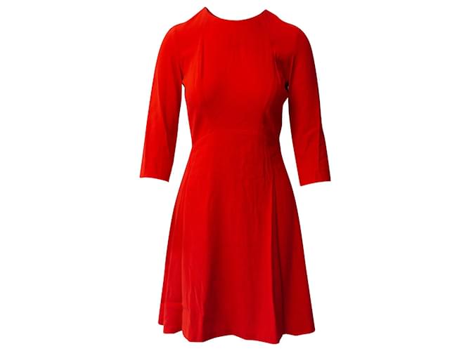 Sandro Requiem Open-Back Mini Dress in Red Viscose Cellulose fibre  ref.661949