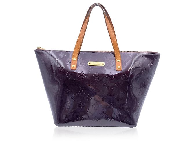 Louis Vuitton Bolsa Amarante Monogram Vernis Bellevue PM Roxo