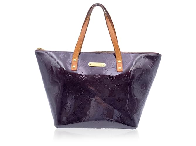 Louis Vuitton Amarante Monogram Vernis Bellevue PM Tote Bag Purple Leather  ref.661962