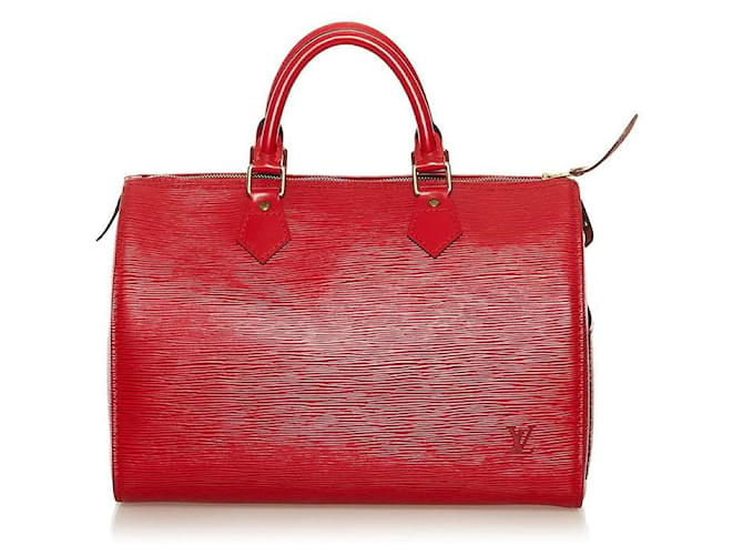 Louis Vuitton Epi Speedy 30 Red Leather Pony-style calfskin  ref.662031