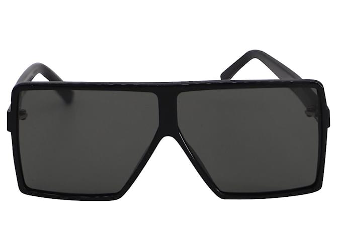 SAINT LAURENT 183 Betty Square Sunglasses in Black Acetate Cellulose fibre  ref.662043