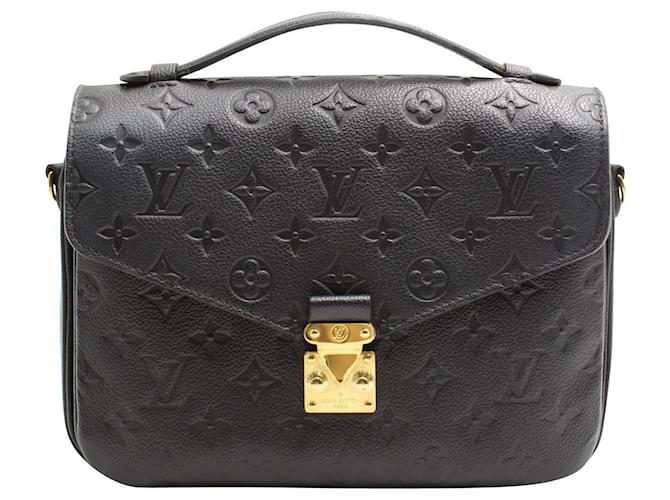 Louis Vuitton Pochette Metis Negro de Piel Monogram Empreinte Cuero  ref.662154
