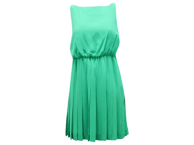 Autre Marque Lauren Ralph Lauren Pleated Dress in Green Polyester  ref.662156
