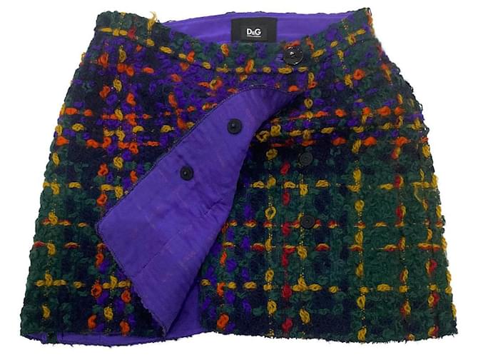Dolce & Gabbana Mini skirt Multiple colors Wool  ref.662177