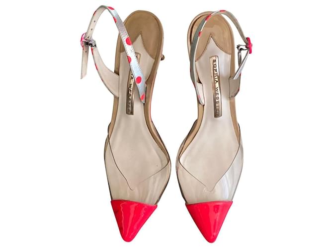 Sophia webster high heel sandals Metallic Fuschia Fur  ref.662178