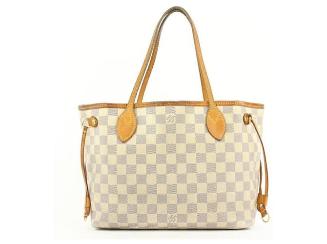 Louis Vuitton Small Damier Azur Neverfull PM Tote Bag Leather  ref.662269