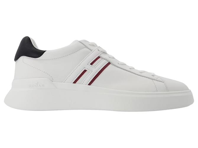 Hogan Allacciato Slash H Sneakers in White Canvas Cloth  ref.662279
