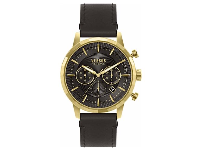 Versus Versace Eugene Strap Watch Golden Metallic  ref.662303