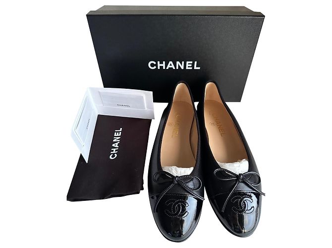 Sapatilhas Chanel Bailarina Preto