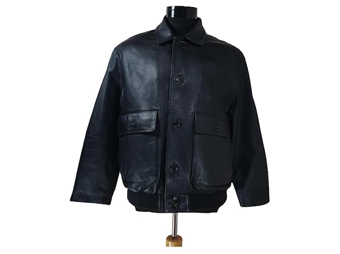 Burberry Blazers Jackets Black Leather  ref.662598