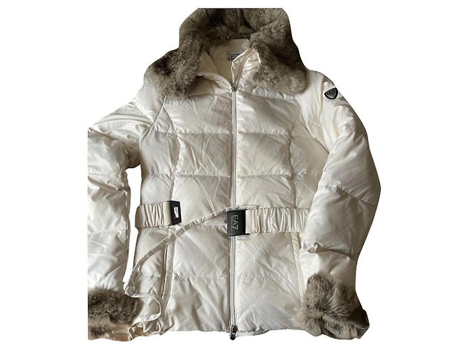 Armani short down jacket White