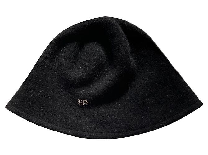 Sonia Rykiel Black Wool Bucket Hat