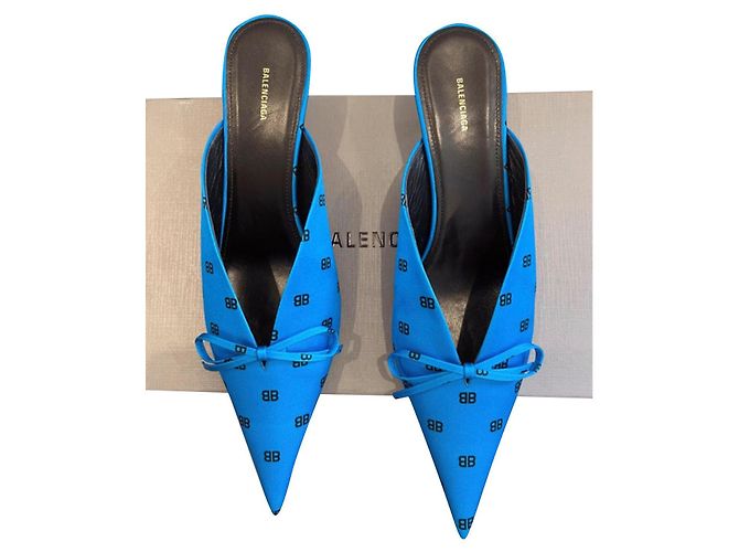 Balenciaga Printed satin crepes BB Blue