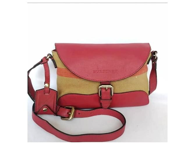 Autre Marque Handbags Pink Leather Cloth  ref.662773
