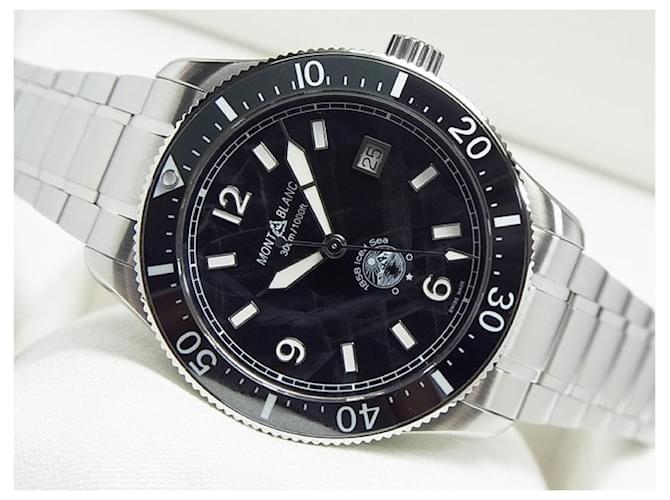 Montblanc 1858 Iced Sea Automatic date Ref.MB129371 rubber belt  