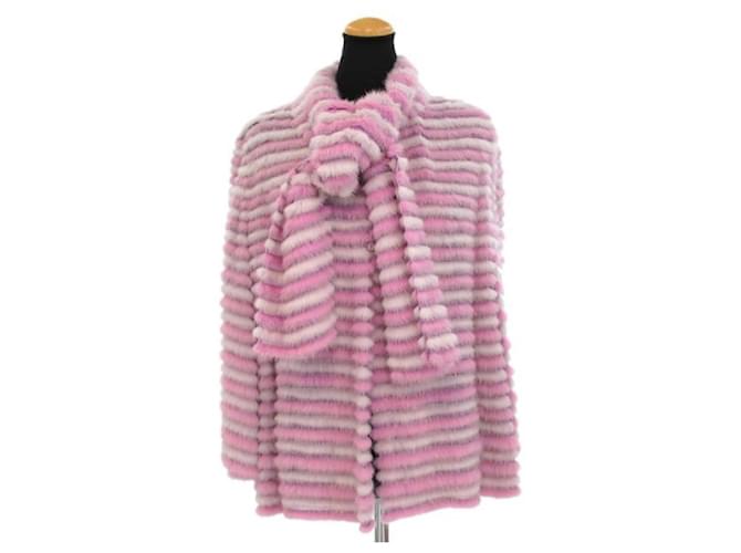 Fendi Mink Jacket Pink Silk  ref.662860