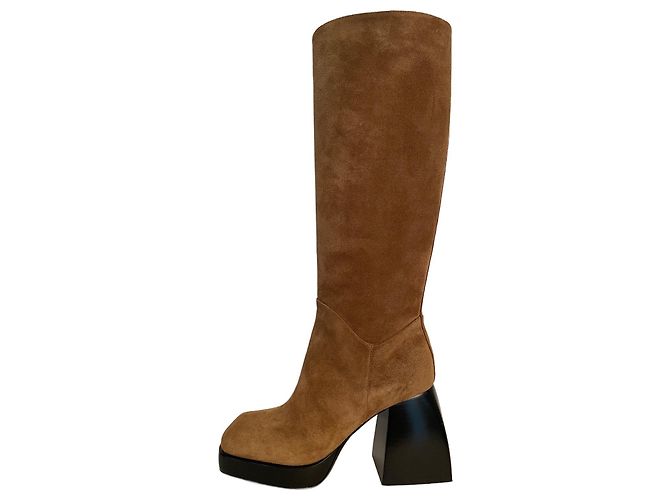 Autre Marque NODALETO BULLA SOLAL Suede Boots Hazelnut
