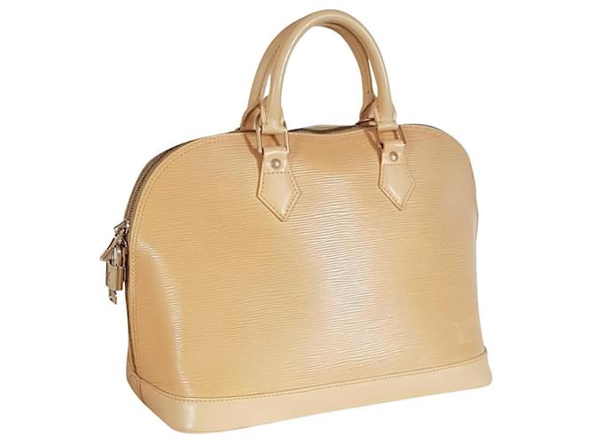 Large Louis Vuitton Alma handbag in vanilla epi leather. Yellow ref.662944  - Joli Closet