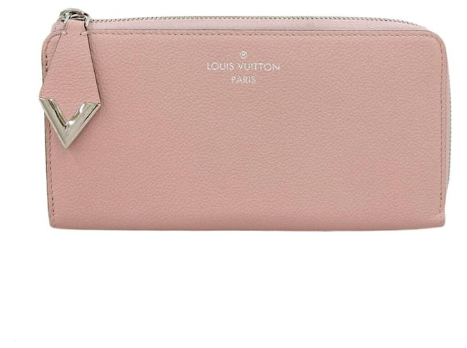 Louis Vuitton Portefeuille comète Pink Leder  ref.663244