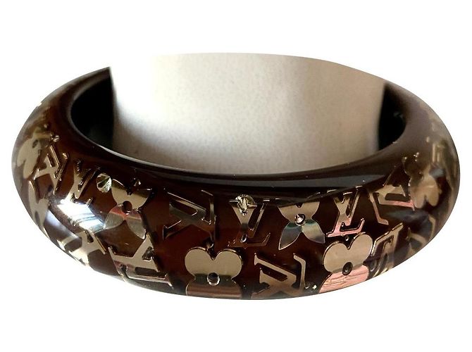 Montsouris Pulseira Louis Vuitton Marrom e Dourada Dourado Castanho escuro