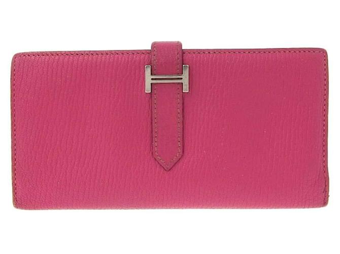 Hermès Béarn Cuir Rose  ref.663367