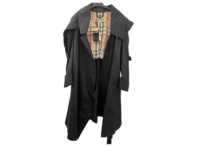 Abrigo Burberry Oversize de algodón negro