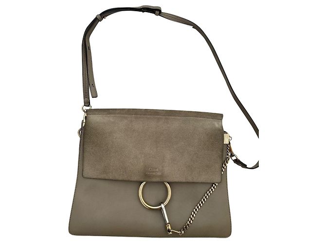 Faye Chloé Handtasche aus Leder beige