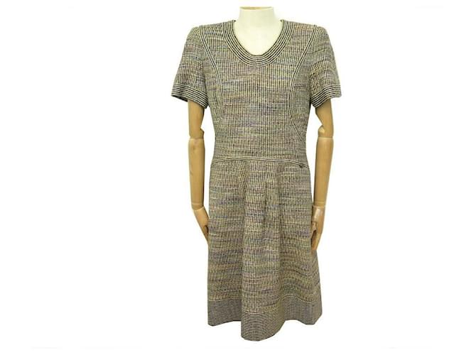 NEW CHANEL P DRESS50960 taille 42 L IN NEW DRESS MULTICOLOR YARN TWEED Multiple colors  ref.663481