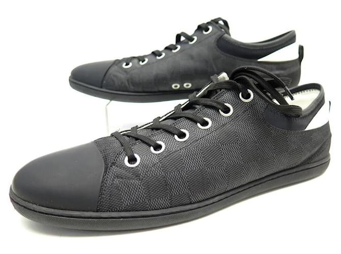 LOUIS VUITTON sneakers SHOES DAMIER GRAPHITE CANVAS 10 44 SNEAKERS SHOES Black Leather  ref.663540