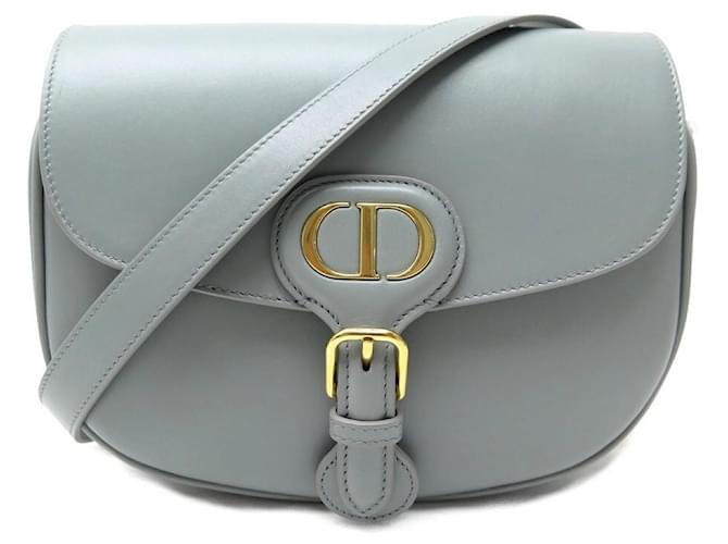 NEW CHRISTIAN DIOR BOBBY MEDIUM BANDOULIERE BLUE LEATHER HAND BAG  ref.663609
