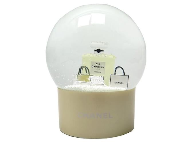 NINE CHANEL PERFUM NÚMERO BOLA DE NIEVE 5 Y BOLSA DE LA COMPRA + NUEVA CAJA DE BOLAS DE NIEVE Vidrio  ref.663648