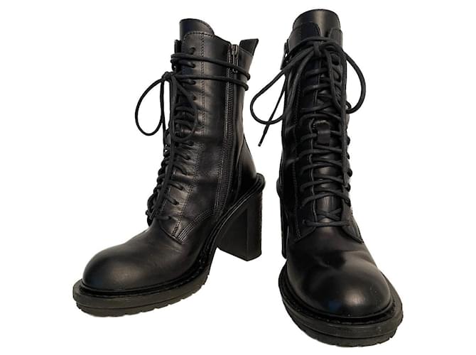 Ann Demeulemeester Ankle Boots Black Leather  ref.664018