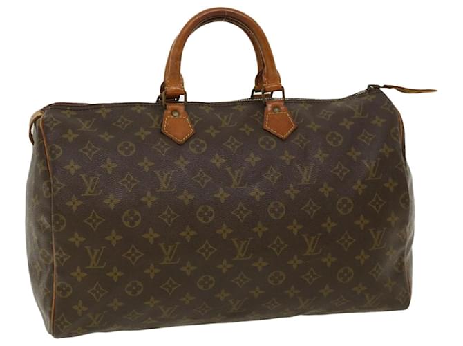 Louis Vuitton Speedy 40 Brown Cloth  ref.664159