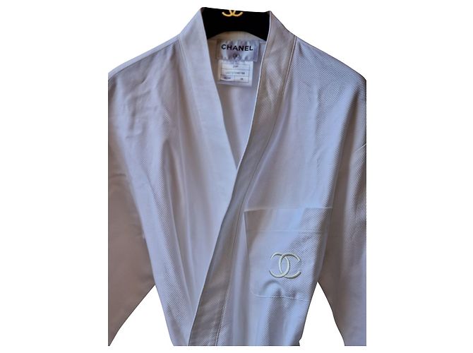 Kimono Chanel de puro algodón Blanco