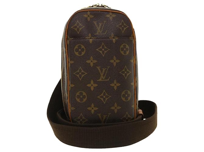 Auth Louis Vuitton Monogram Pochette Gange Cross Body Bag M51870