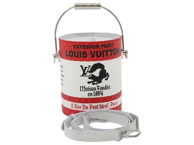 Bolsa tiracolo LOUIS VUITTON lata pintada LV vermelha M81595 Autenticação de LV 31817NO Vermelho  ref.664352
