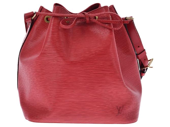 LOUIS VUITTON NOE PM Red Leather  ref.664398