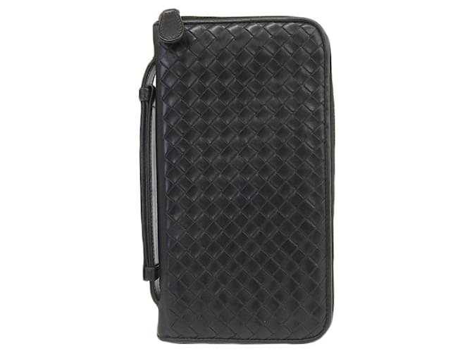 Bottega Veneta Intrecciato Black Leather  ref.664464