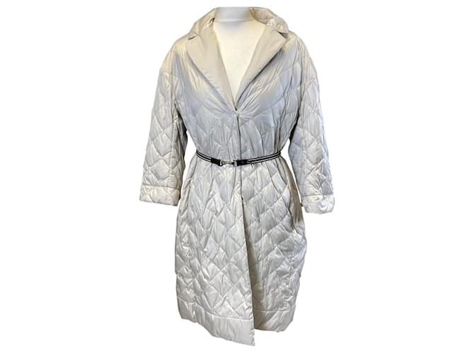 Max Mara Manteaux, Vêtements d'extérieur Polyester Beige  ref.664541