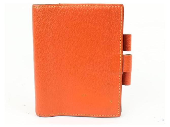 Hermès Capa de agenda de trotador de globo de couro laranja PM  ref.664678