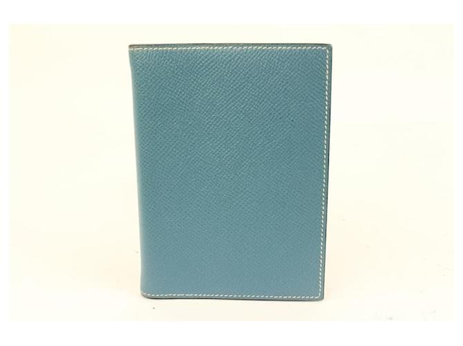 Hermès Blue Jean  Leather Simple Agenda Cover PM  ref.664679