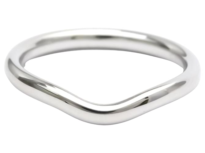 Tiffany & Co Curved band Silvery Platinum  ref.664792