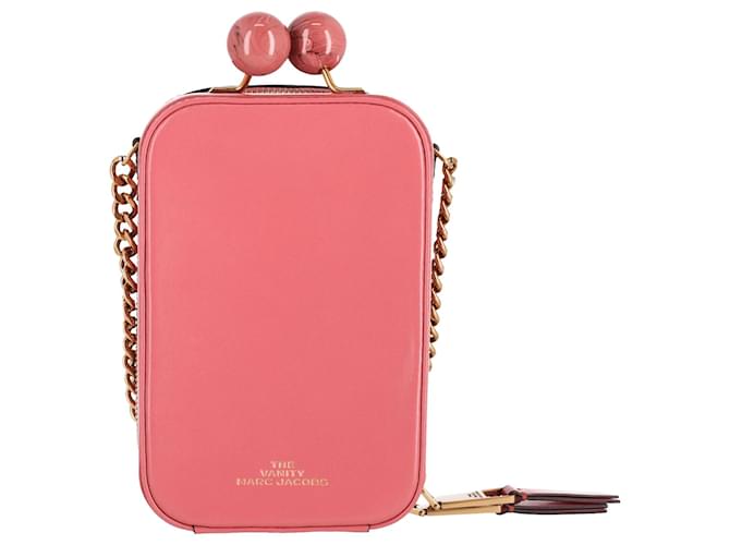 Marc Jacobs The Vanity Crossbody Bag in Pink Leather  ref.665038