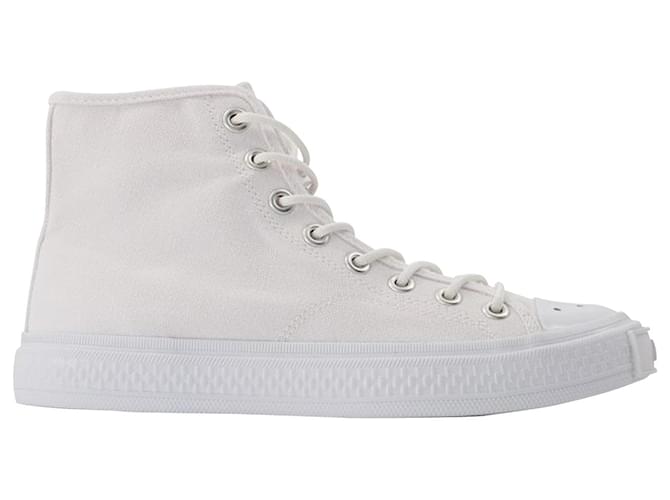 Acne Ballow High Tag W in Pelle Bianca Bianco  ref.665084