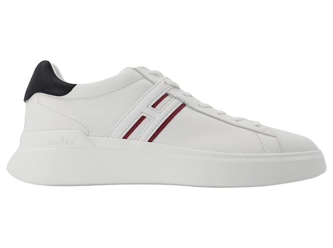 Hogan Allacciato Slash H Sneakers in White Canvas Cloth  ref.665108