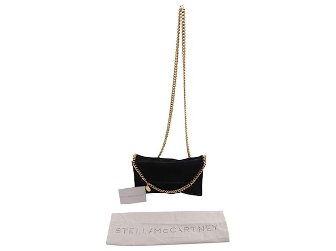 Stella Mc Cartney Bolso de Hombro Stella Mccartney Mini Falabella en Cuero Negro  ref.665135