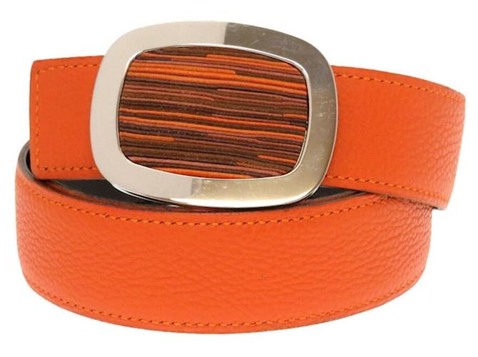 Hermès Hermes Orange Leather  ref.665189