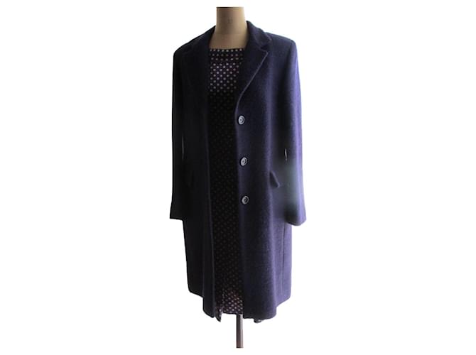 Gerard Darel Virgin wool coat, taille 38. Dark purple  ref.665442